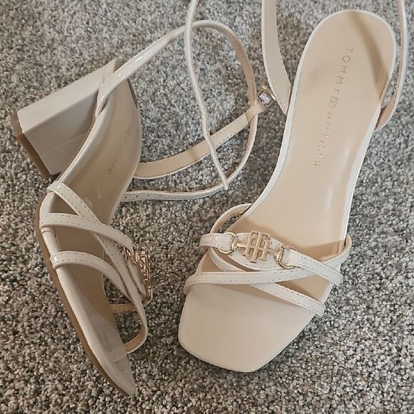 Tommy Hilfiger Cream Sandals - Picture 2 of 8